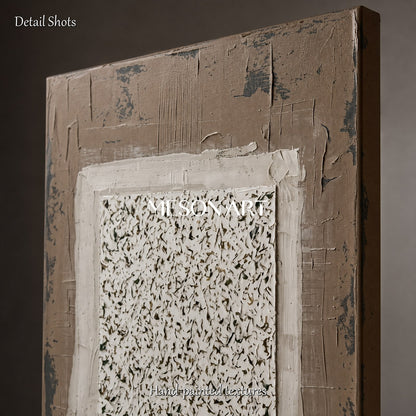 Minimalist Abstract Art With Textured Relief For Modern Living Room Decor