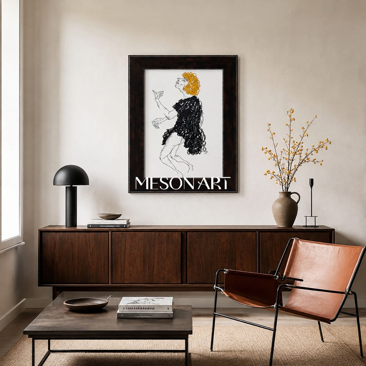 Black And Gold Abstract Original Contemporary Painting Rectangular Wall Art For Living Room By Mesonart