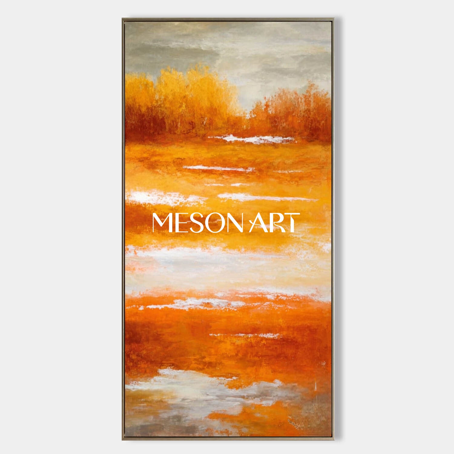 Fall Colors Abstract Painting Large Autumn Canvas Wall Art