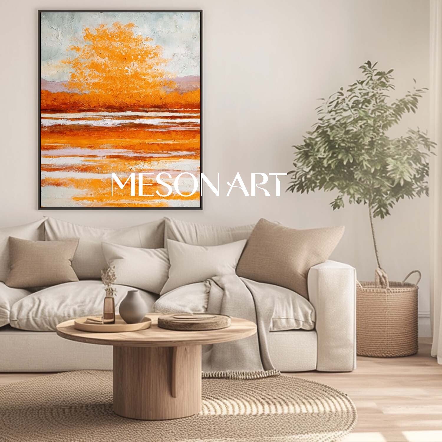 Autumn Colors Fall Art Cozy Wall Art Canvas for Fall Home Decor
