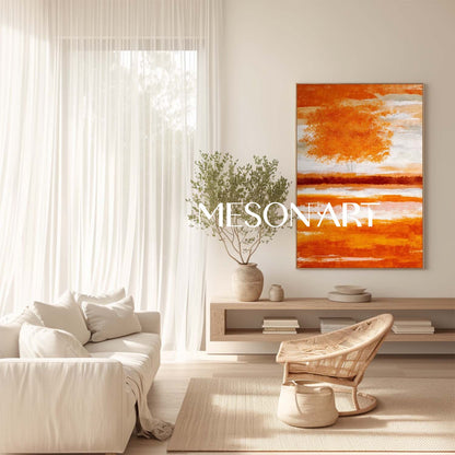 Fall Decor Wall Art Decor Autumn Abstract Canvas for Living Room