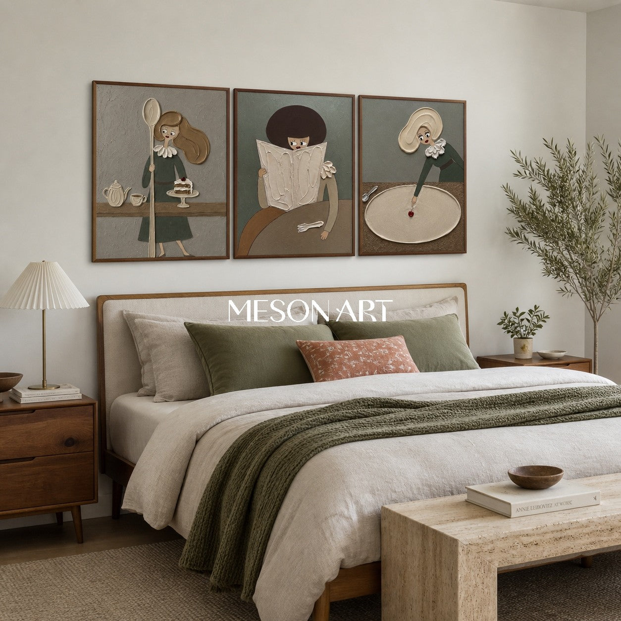 Dipinto figurativo in stile Pop Art con personaggi dei cartoni animati e texture in gesso, ideale per l'arredamento di una sala da pranzo moderna