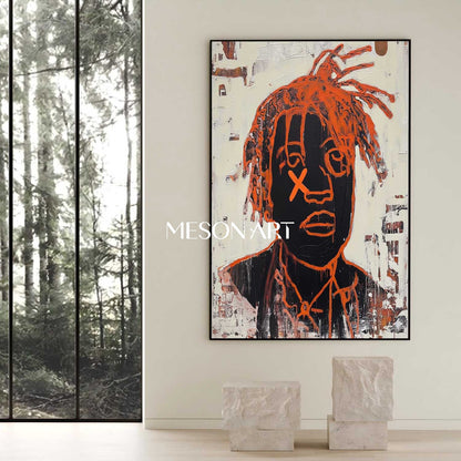 Abstract Expressionism Portrait Painting Framed Wall Art Living Room