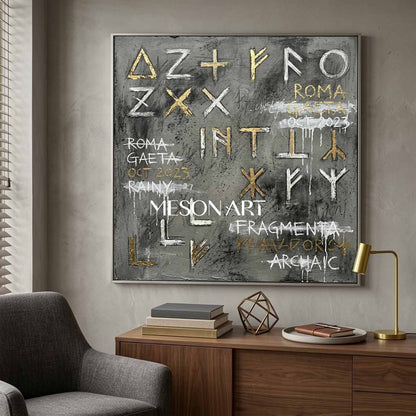 Big Modern Abstract Script Painting Industrial Villa Art Office Decor