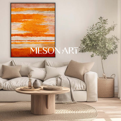 Fall Art Abstract Painting Large Wall Decor for Autumn Colors Home