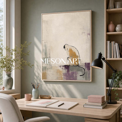 Minimalist Monkey Painting Abstract Canvas Wall Art For Modern Living Room Decor