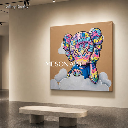 Vibrant Pop Art Canvas With Graffiti Motifs For Contemporary Home Decor