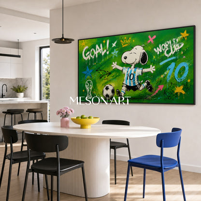 Snoopy World Cup Graffiti Art For Kids Room And Living Space Decor