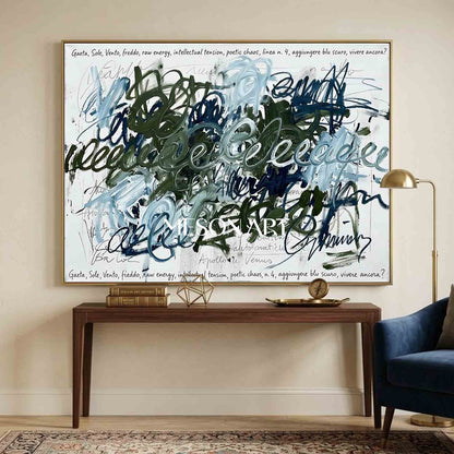 Luxury framed Art For Bathroom Wall Decor Scribble Abstract Painting