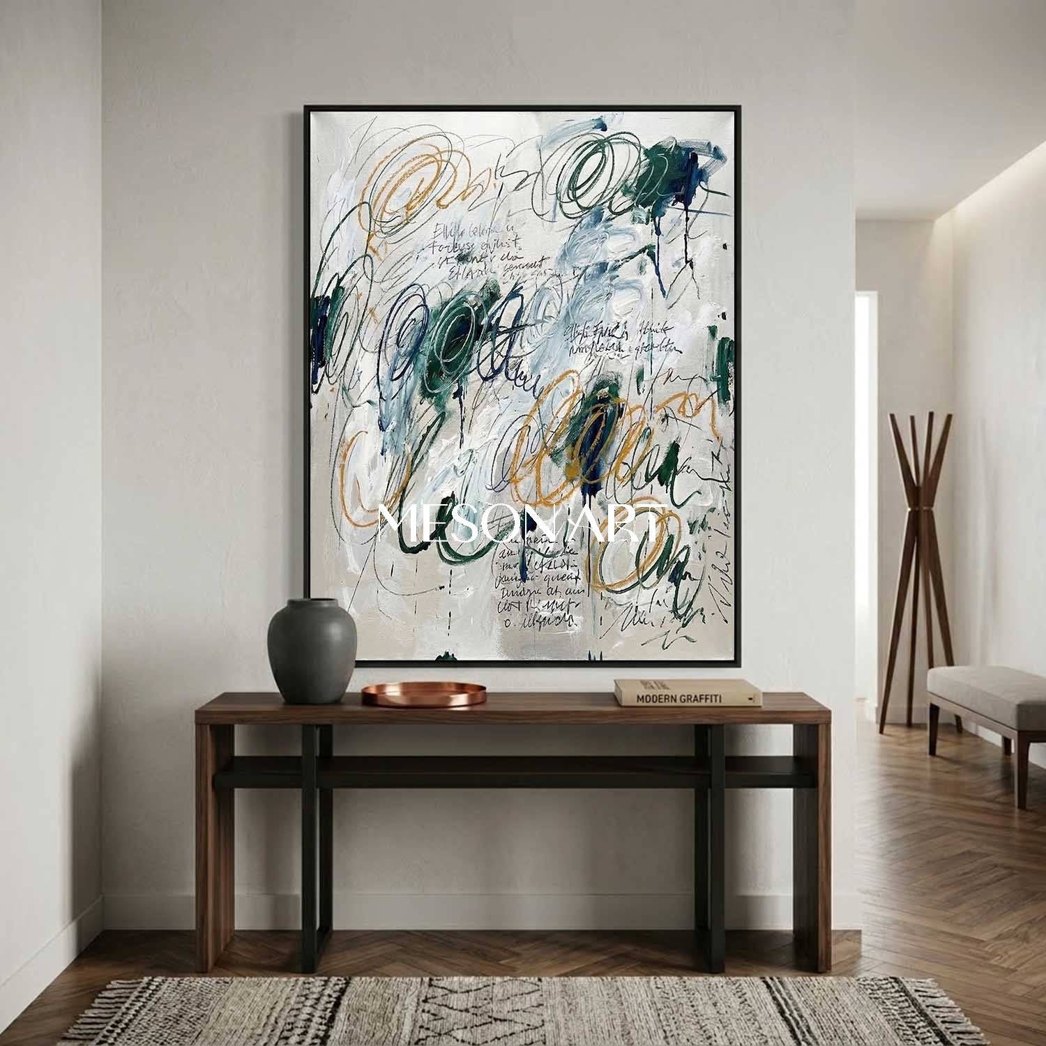 Large Original Scribble Abstract Oil Painting Large Texture Canvas Art