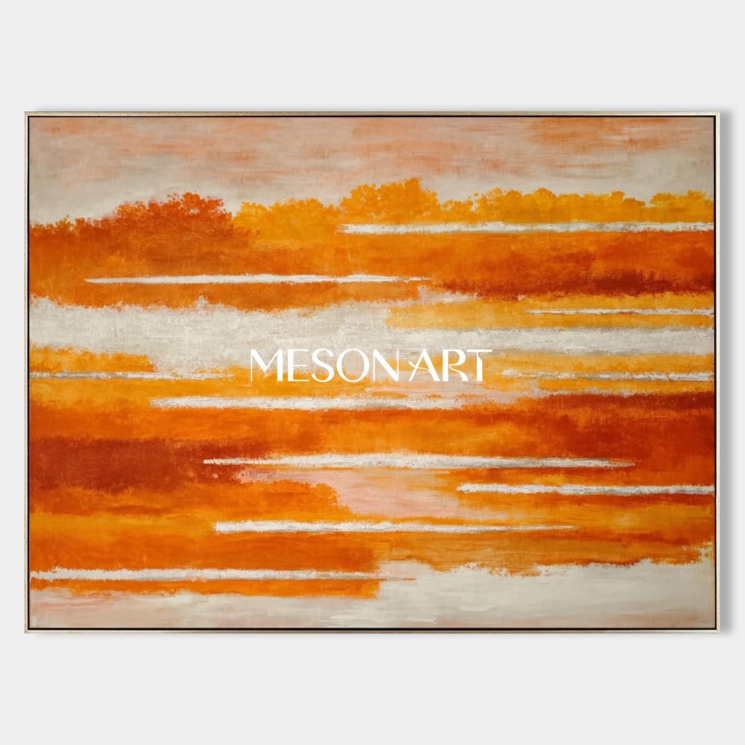 Contemporary Minimalist Autumn Colors Painting Large Textured Fall Wall Art