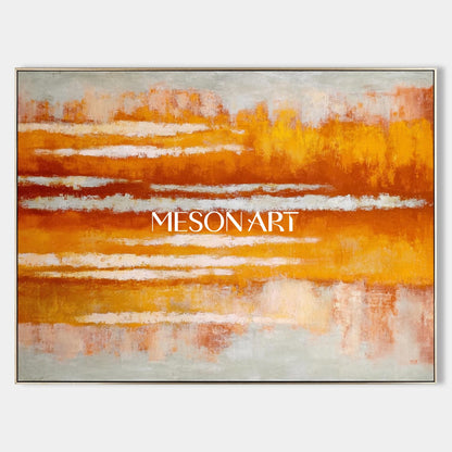 Abstract Nature Fall Colors Wall Art Contemporary Autumn Forest Canvas 