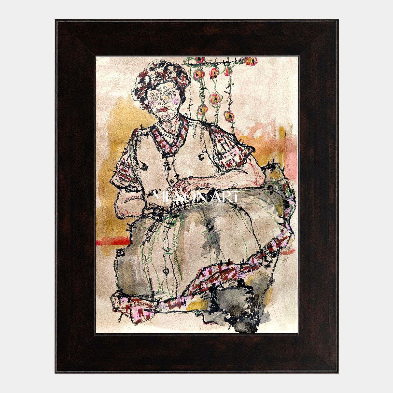 Abstract Expressionist Modern Portrait Art With Soft Brushwork For Living Room Or Home Office Decor
