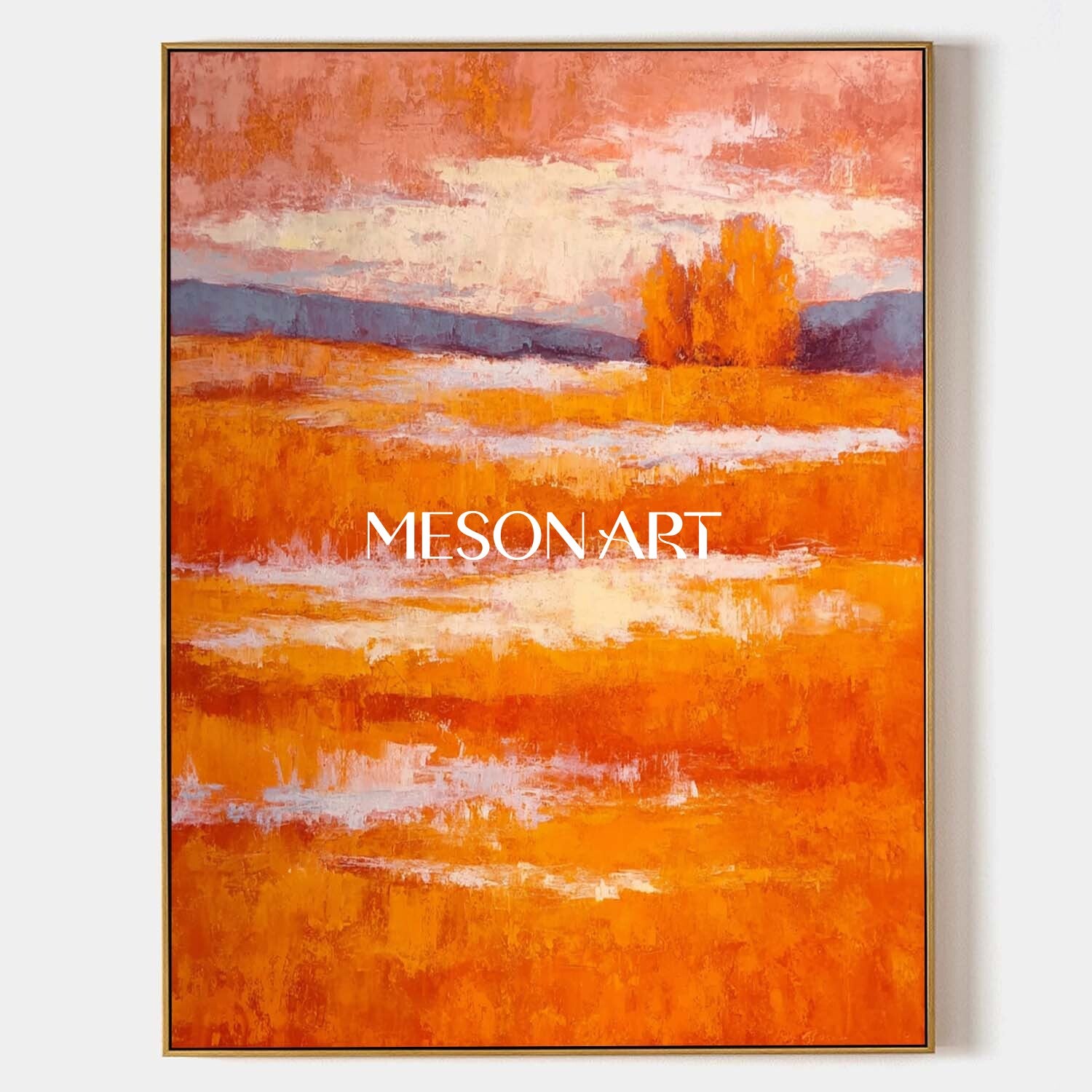 Fall Color Abstract Canvas Seasonal Wall Art for Fall Home Decor
