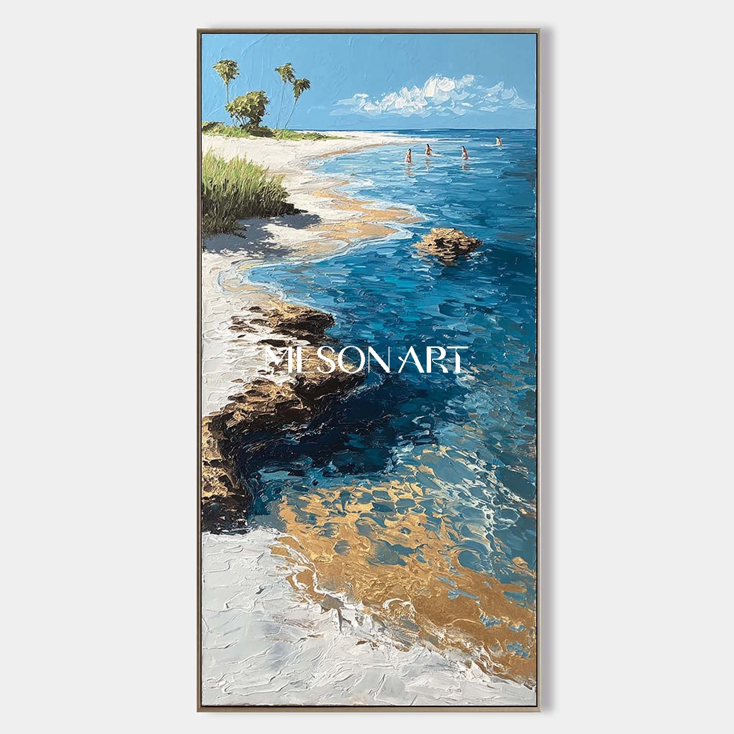 Ocean View Wall Art Beach Sunset Canvas Coastal Landscape Art Summer Beach Decor