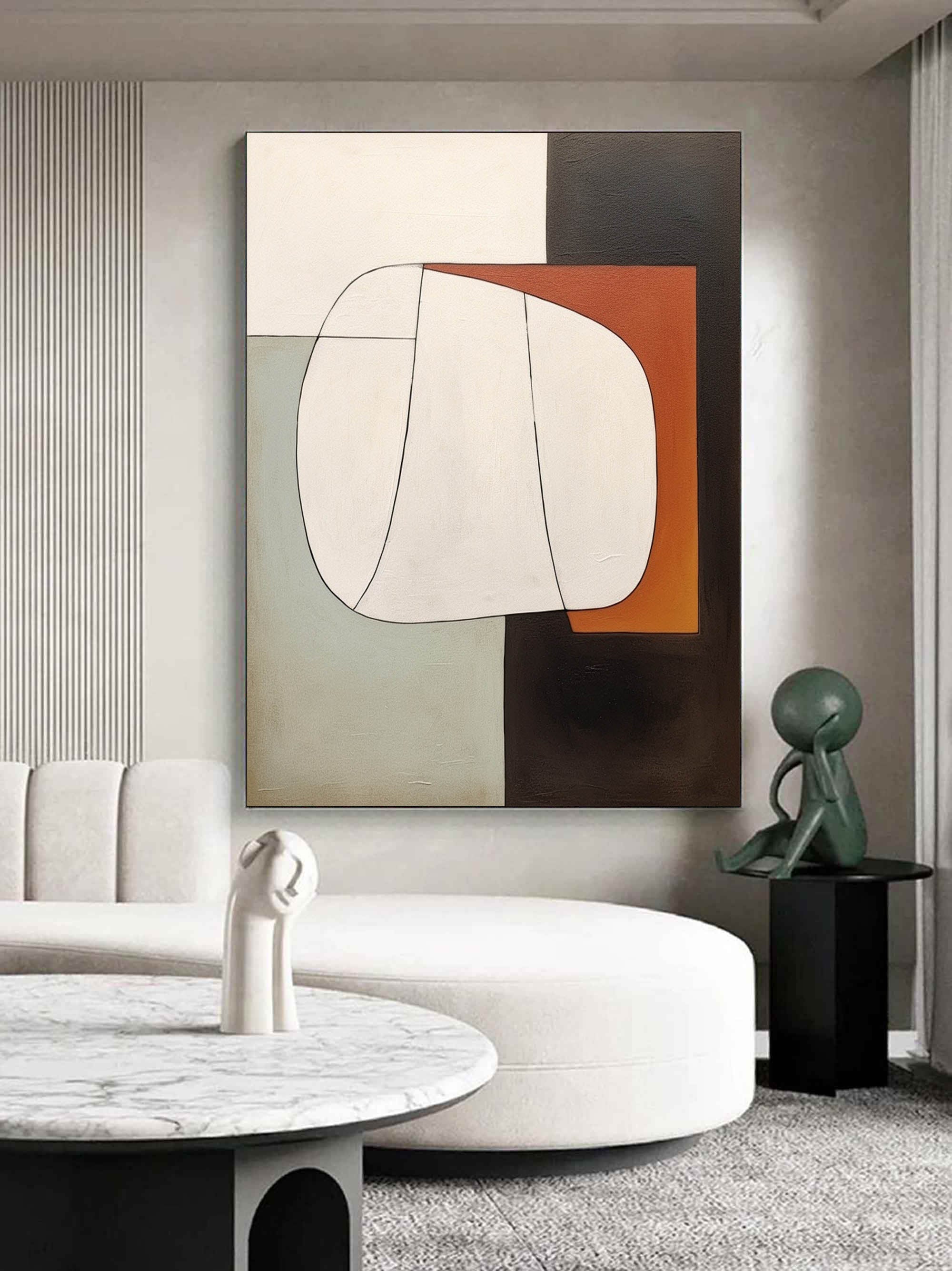Large Minimalist Wall Art Wabi Sabi Art Abstract Painting Contemporary Minimalist Wall Art for Sale