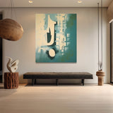 Large Blue And White Minimalist Abstract Art Wabi Sabi Wall Art Blue And White Canvas Oil Painting