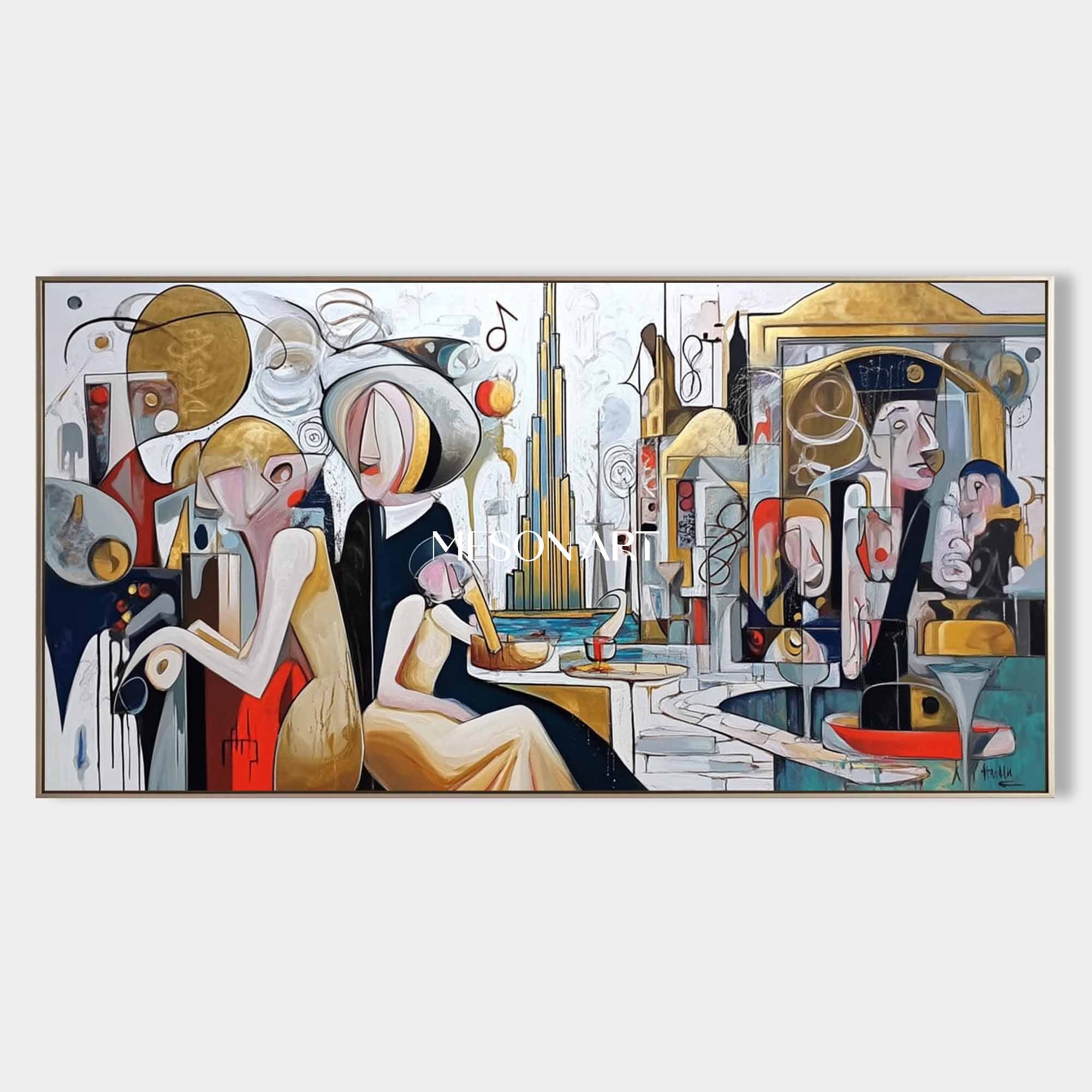 Picasso Cubist Contemporary Textured Art Horizontal Bedroom Order