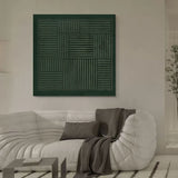 3D Dark Green Abstract Canvas Art 3D Dark Green Texture Wall Painting Wabi Sabi Art Dark Green art