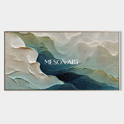 Contemporary Green Abstract Texture Painting Green Texture Canvas Art