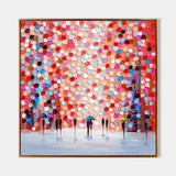 Palette Knife Canvas Oil Painting Palette Knife Texture Wall Art Colorful Abstract Textured Painting