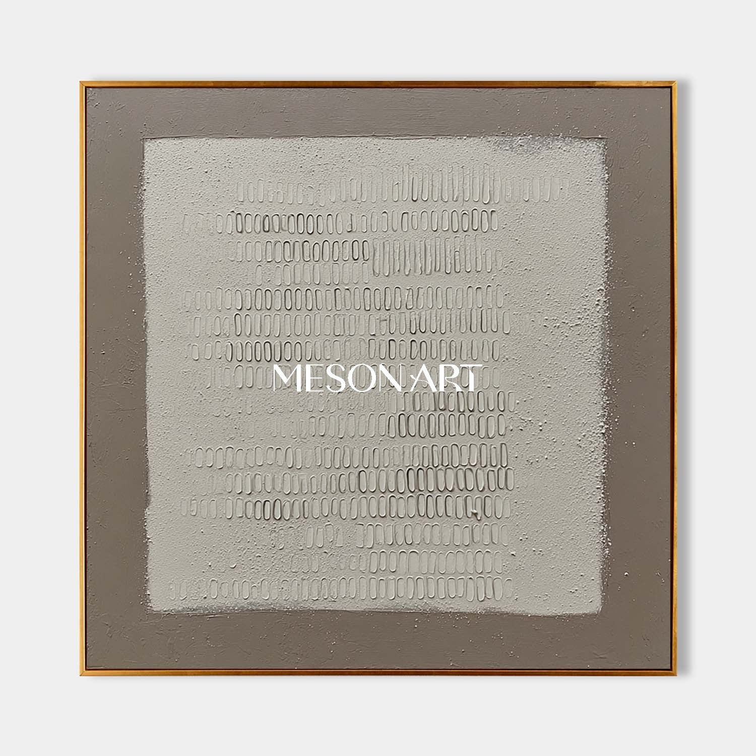 Original Large Wabi-Sabi Plaster Art Gray Handmade Painting Living Room