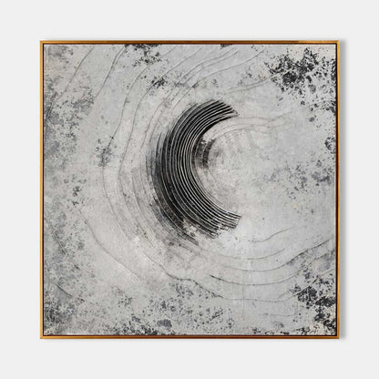 Large 3D Grey Texture Painting Grey Abstract Canvas Wall Decor Art For Sale