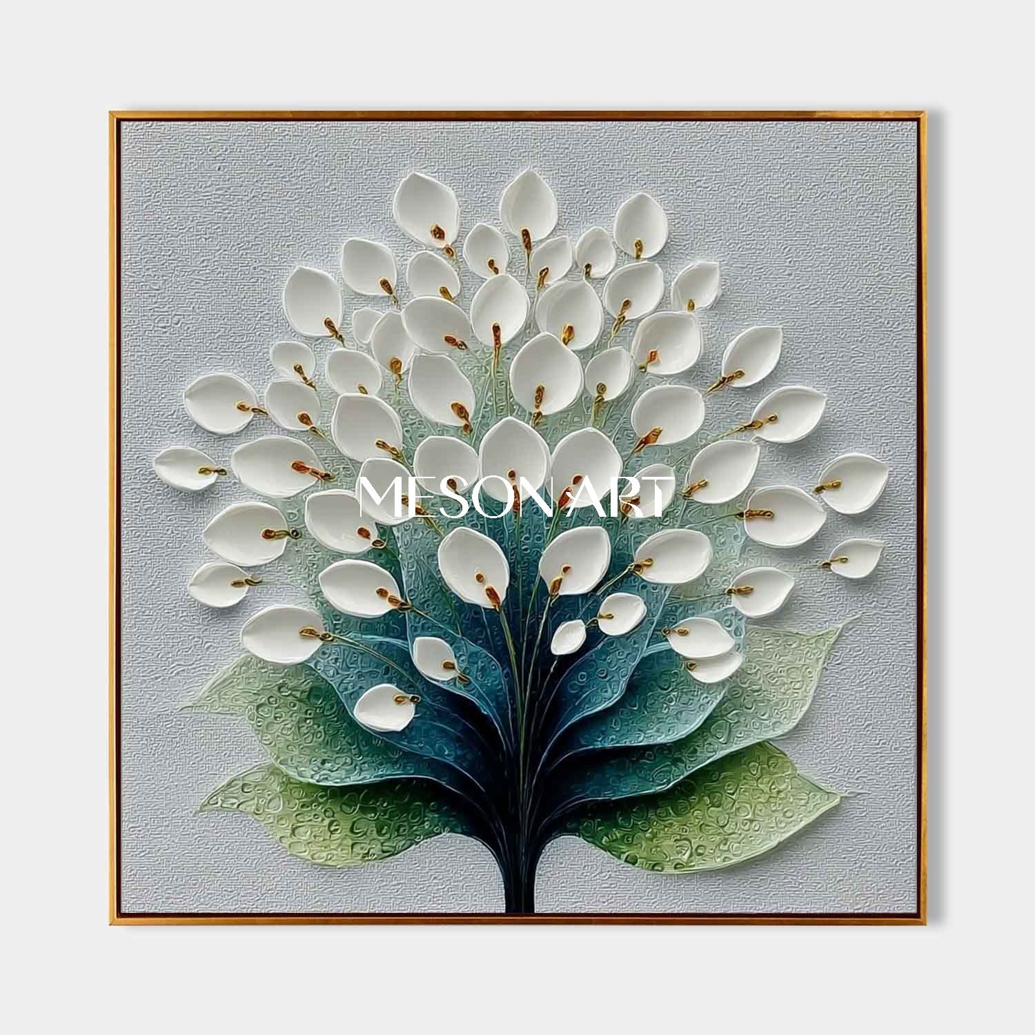 Modern Abstract Botanical Wall Art for Entryway Oil Painted Floral Artwork Floral Wall Art for Sale