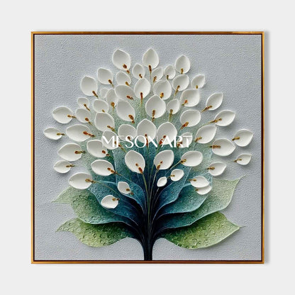 Modern Abstract Botanical Wall Art for Entryway Oil Painted Floral Artwork Floral Wall Art for Sale