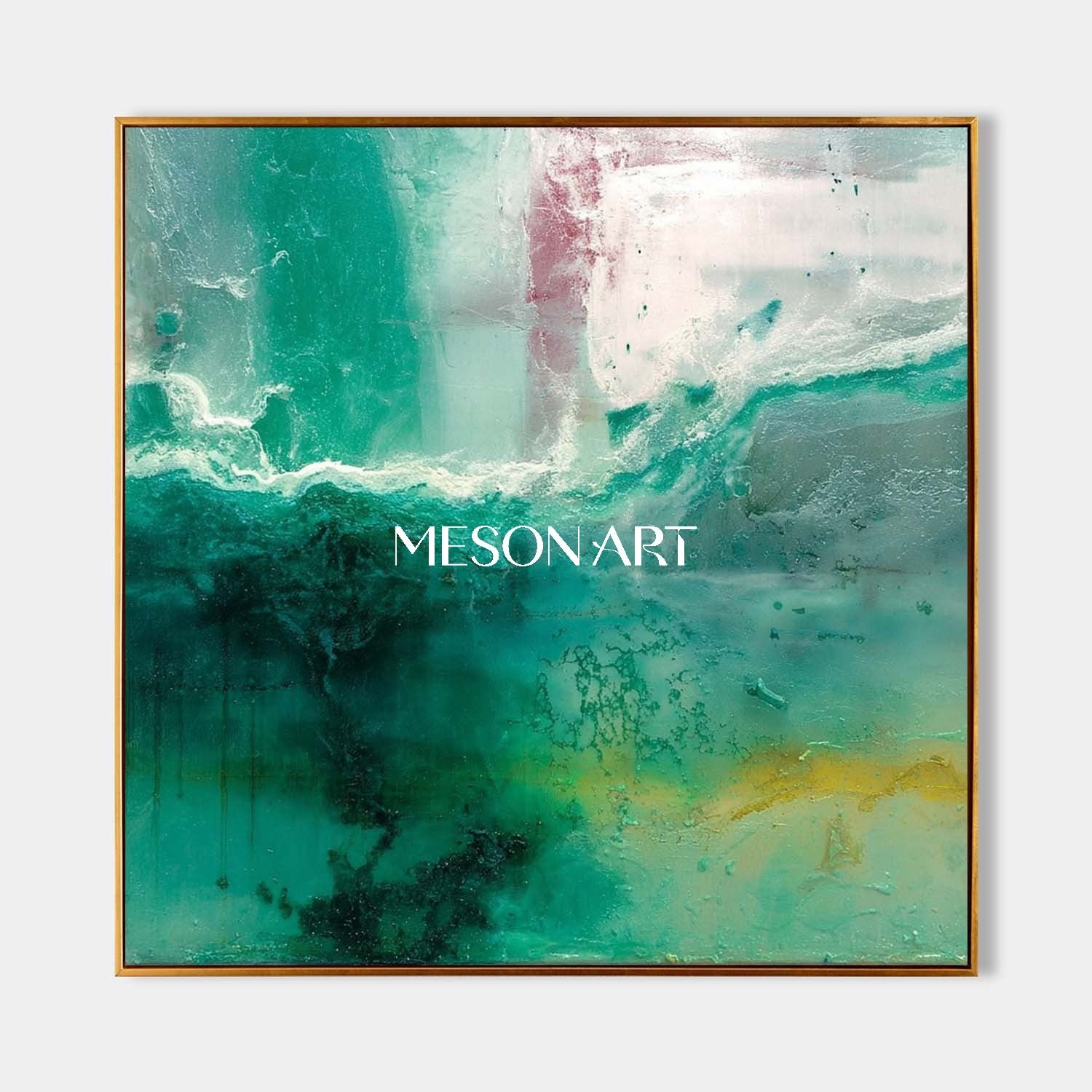 Buy Green Abstract Art Bedroom Sage Green Canvas Wall Decor Painting