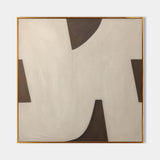 Beige and Brown Minimalistic Wall Painting Beige and Brown Texture Abstract Art Modern Wall Art