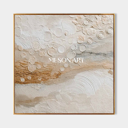 Earthy Bohemian Wall Decor – Minimalist Textured Canvas for Bedrooms