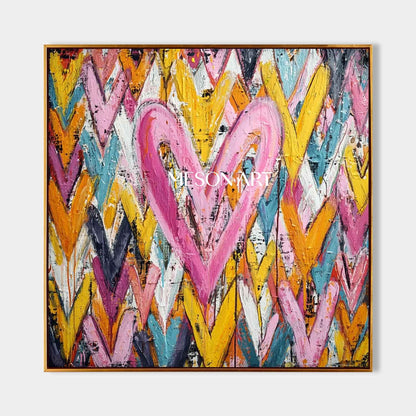 Heart graffiti abstract art for sale Heart wall decoration ideas Valentine's Day heart gift