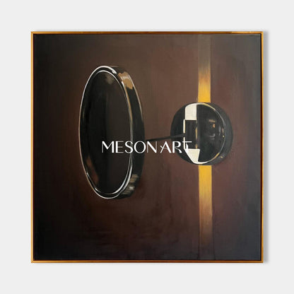Hyperrealism Door Knob Painting Hyperrealism Door Knob Canvas Art Realistic Door Knob Wall Art Decoration