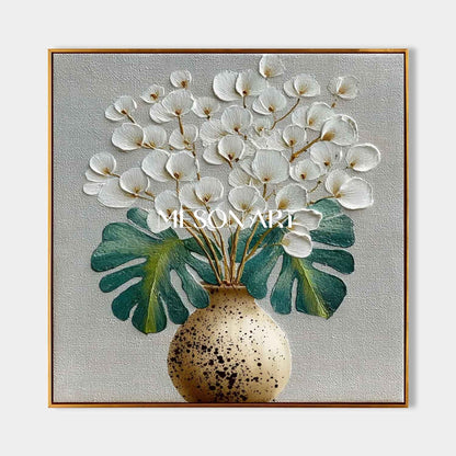 Modern Floral Canvas Made-to-Order Flower Paintings Abstract Floral Art for Minimalist Homes