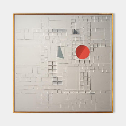 White Plaster Art White Minimalist Wall Painting White Abstract Texture Painting White Art on Canvas