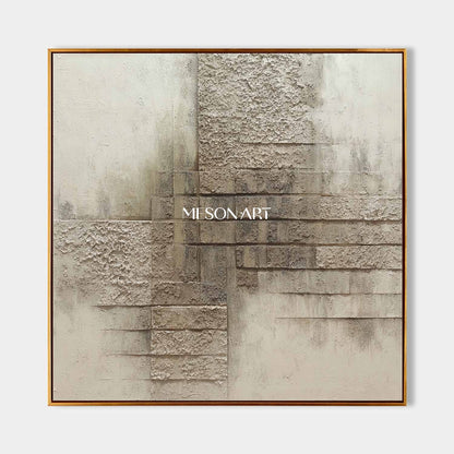 Grey and Brown Abstract Painting Grey and Brown Textured Canvas Art for Sale Wabi Sabi Art