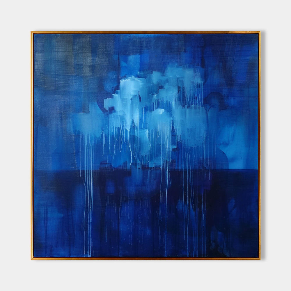 30*30 Deep Blue Sea Abstract Canvas Wall Art Decor Deep Blue Sea ...