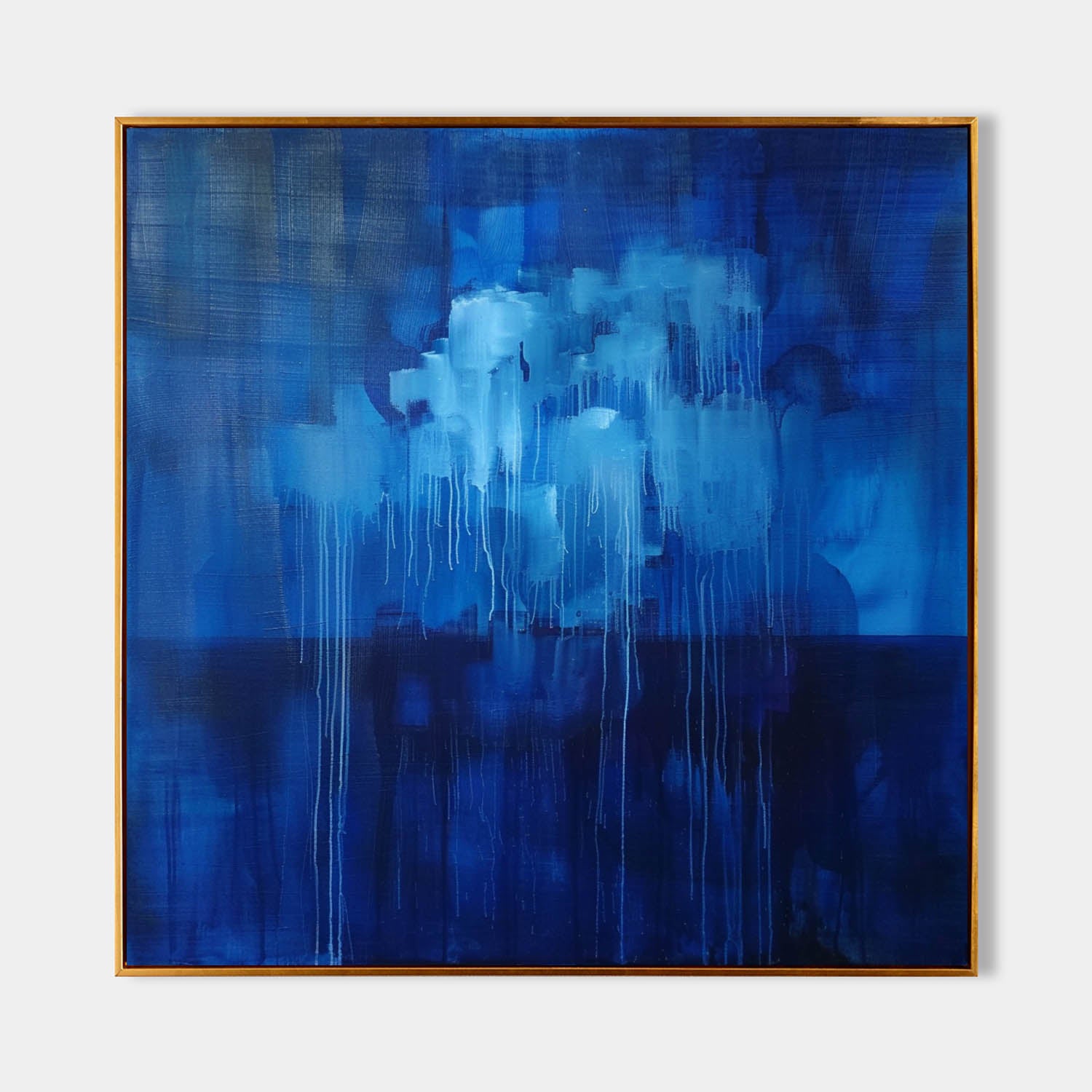 30*30 Deep Blue Sea Abstract Canvas Wall Art Decor Deep Blue Sea Abstract Art For Sale Deep Blue Abstract Paintings