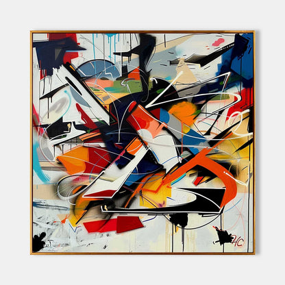 Abstract Pop Art on Canvas Colorful Pop Abstract Art Abstract Pop Art Canvas Wall Art Decor for Sale