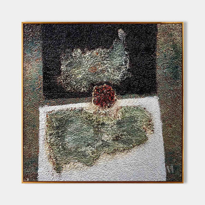 Green and White Texture Paintings for Sale Green and White Minimalist Abstract Canvas Wall Art