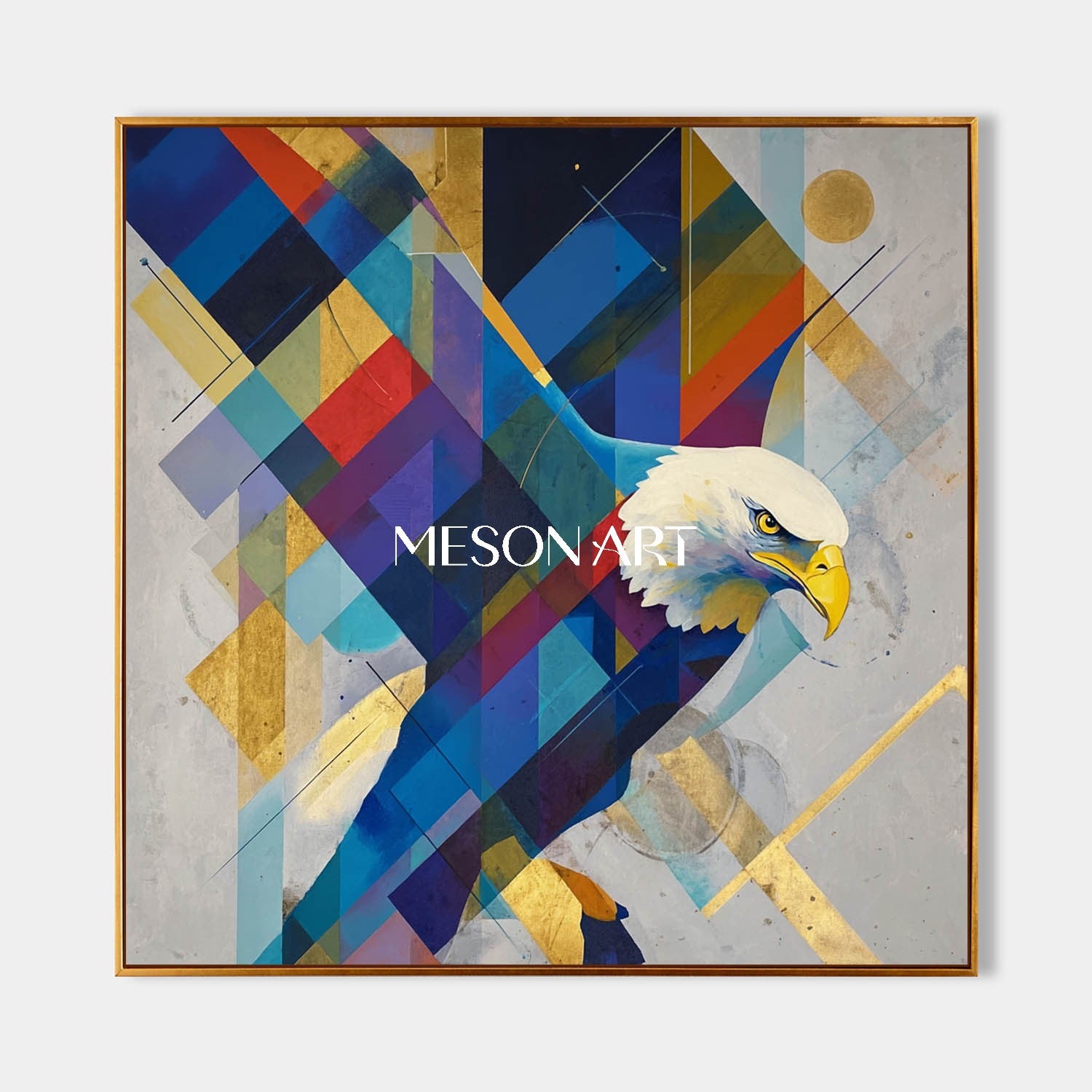 Buy Modern Abstract Eagle Wall Art Geometric Colorful Canvas Painting
