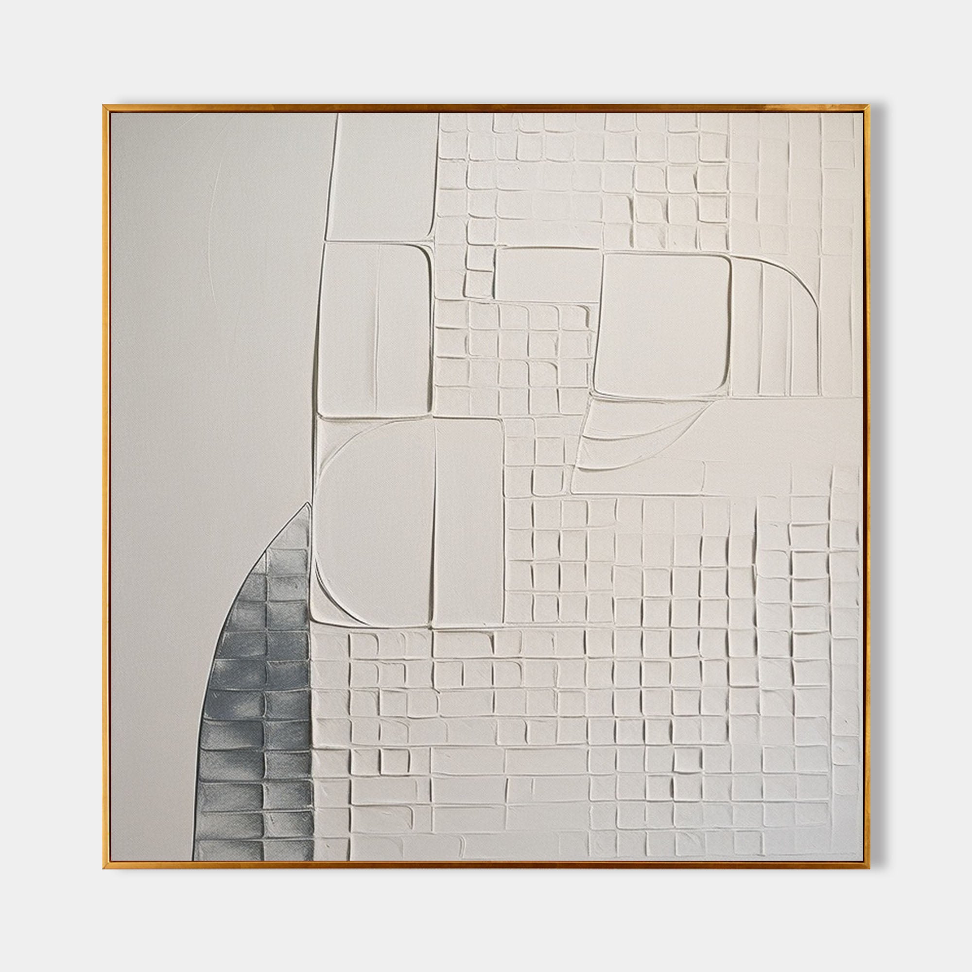 3D White Abstract Texture Art White Minimalist Wall Art Plaster Abstract Canvas Art Texture Wall Art