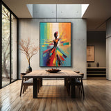 Large Dancing Girl Abstract Art Dancing Girl Palette Oil Painting Abstract Dancing Girl Wall Art