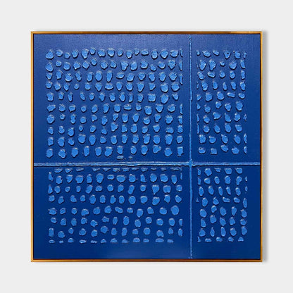Large Blue Abstract Art for Sale Blue Abstract Texture Painting Blue Minimalist Canvas Wall Painting