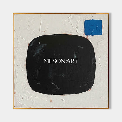 Buy Black Minimalist Abstract Oil Painting Canvas Dining Room Wall Art