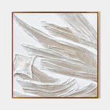 White And Gray Canvas Abstract Art White And Gray Canvas Wall Art White Plaster Painting on sale