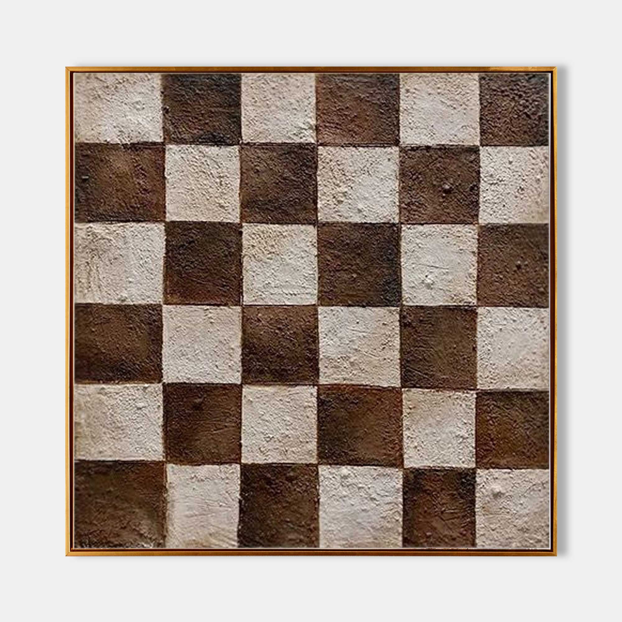 Brown and Gray Art on Canvas Wabi Sabi Wall Decor Brown and Gray Minimalist Paintings for Sale