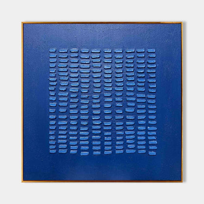 Large Blue 3D Texture Painting Blue Minimalist Wall Art Blue Abstract Canvas Art Blue Oil Painting