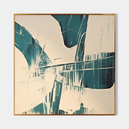 Beige and Blue Abstract Art Beige and Blue Abstract Art on Canvas Modern Minimalist Wall Art Beige and Blue Textured Painting